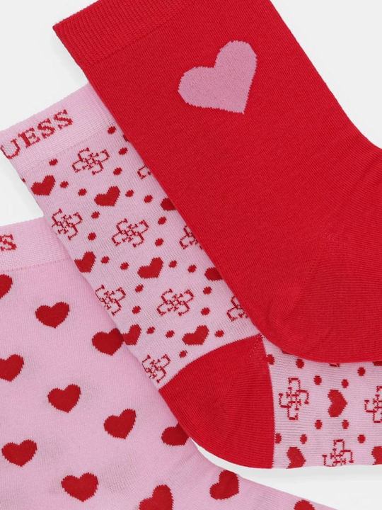 Guess Socken 3er-Pack Fantasy Herz O5rg10kbzu0 Rot-Rosa Guess Socken 3er-Pack Fantasy Herz O5rg10kbzu0 Rot-Rosa