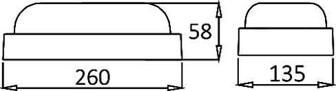 Braytron Schottwand LED 18W 3000K 26x13.5x5.8cm Braytron Schottwand LED 18W 3000K 26x13.5x5.8cm
