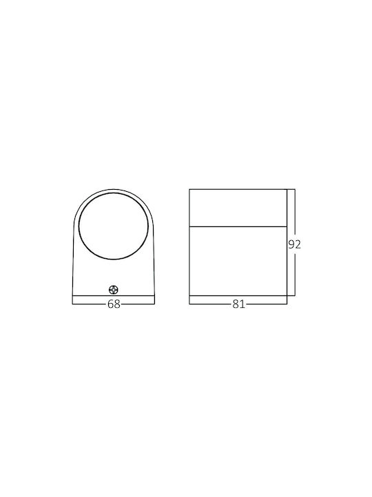 Braytron Σποτ 8.1x6.8x9.2εκ. Braytron Σποτ 8.1x6.8x9.2εκ.