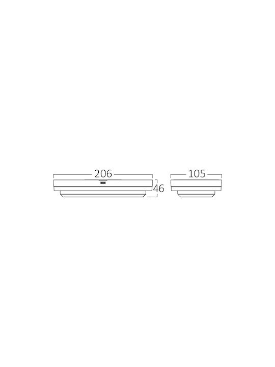 Braytron Επιτοίχια Χελώνα Εξωτερική LED IP65 12W με Ρυθμιζόμενο Λευκό Φως 20.6x10.5x4.6εκ.