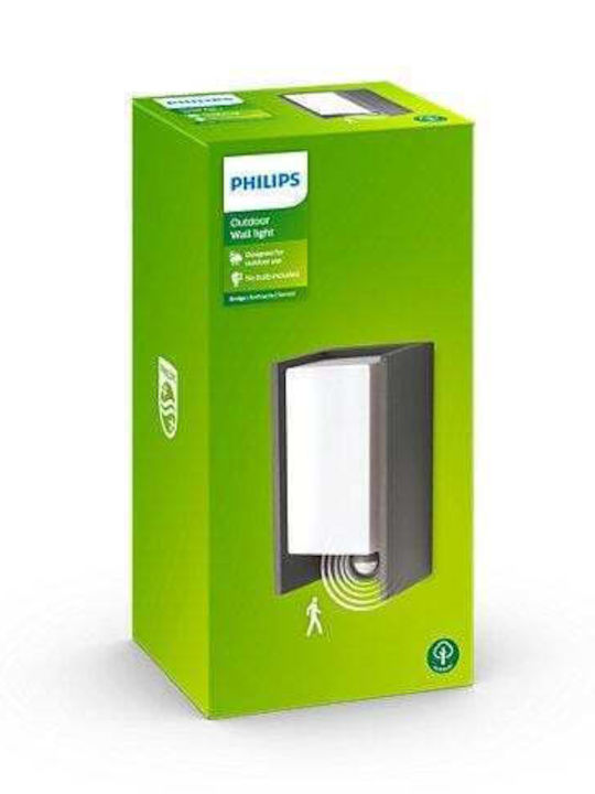 Philips Wall-Mounted Outdoor Ceiling Light E27 IP44 21.2x11.8εκ.