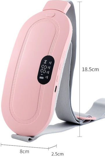 4 Speed Adjustable Heating & Vibrating Massage Belt for Menstrual Relaxation Relief from Period Pains Belt Massage for the Body with Vibration and Heating Function Pink