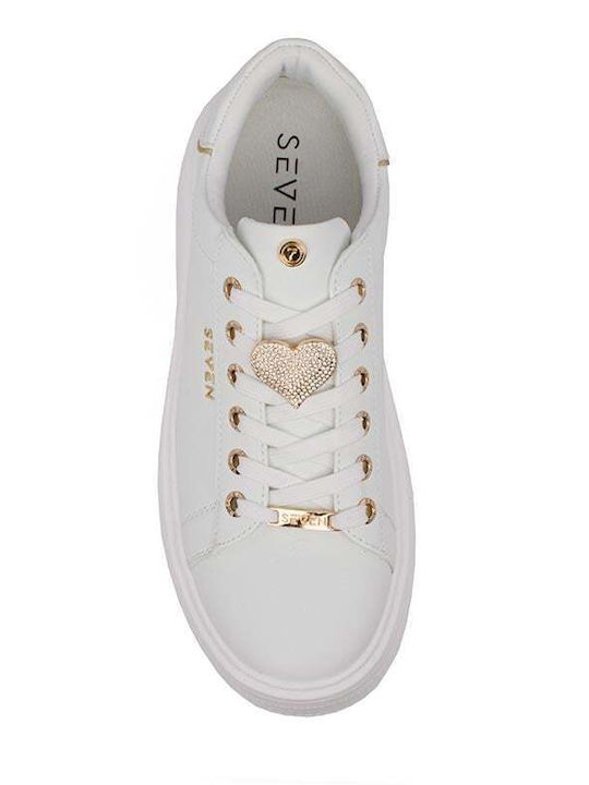 Flatforms Sneakers White Lt Gold