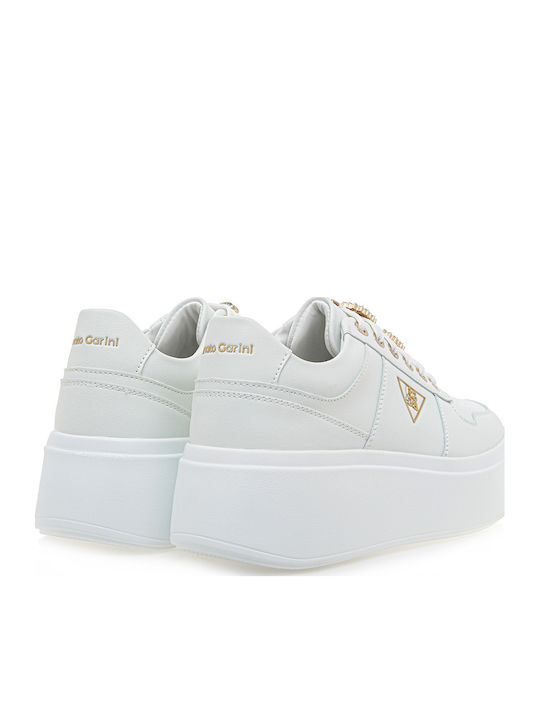 Γυναικεία Flatforms Sneakers Λευκό / Lt Gold