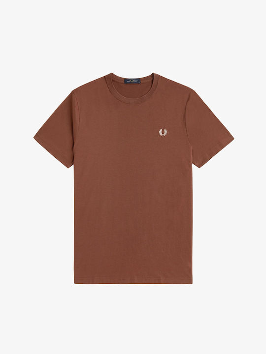 Fred Perry T-Shirt Whisky Brown Porridge Marl