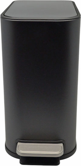 Ankor Metallic Bathroom Basket Soft Close 5lt Black
