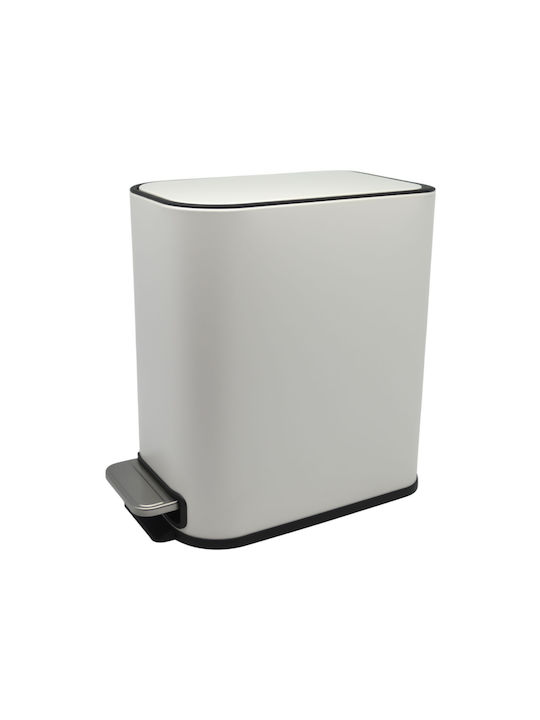 Ankor Metallic Bathroom Basket Soft Close 5lt White