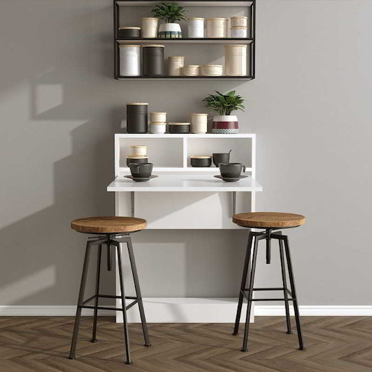 Desk Bracke Wooden White 70x15x96cm