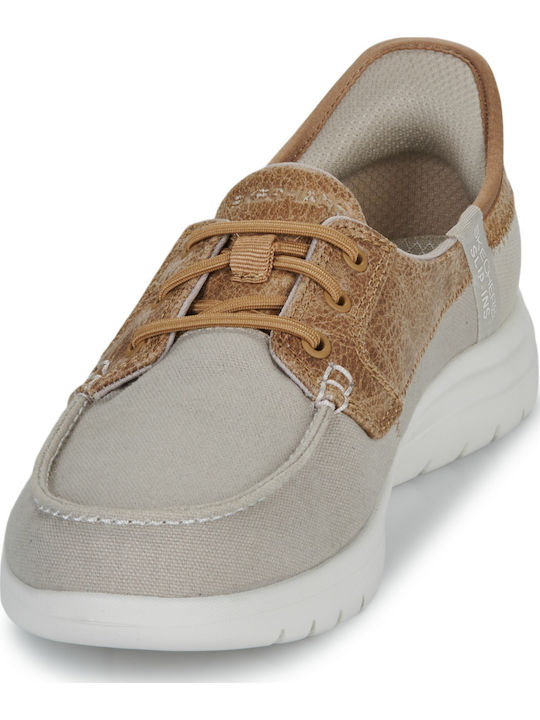 Γυναικεία Boat Shoes σε Μπεζ Χρώμα