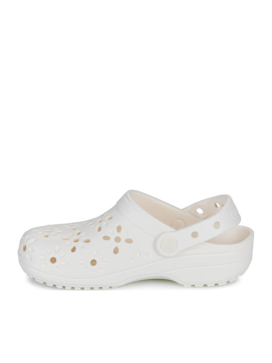 Classic Floral Children's Anatomical Beach Shoes Beige