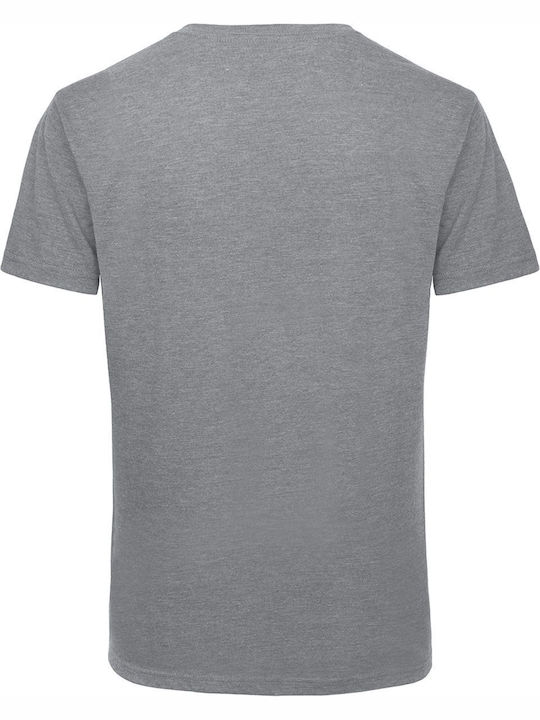 B&C Men's Short Sleeve Promotional T-Shirt Heather Light Grey