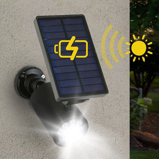 Sol1801s Dummy Solar-IR-Sicherheits-CCTV-Kamera mit blinkender roter LED-Diode, Bewegungssensor, Überwachungszubehör für Innen und Außen