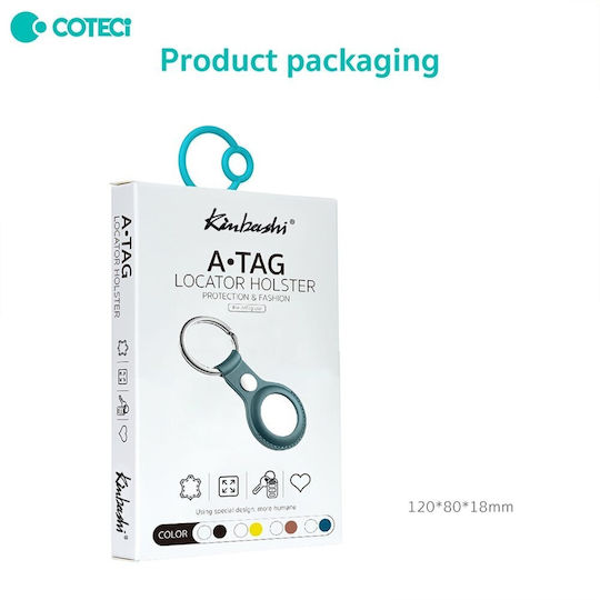 COTEetCI Θήκη Μπρελόκ Σιλικόνης για AirTag σε Πράσινο χρώμα