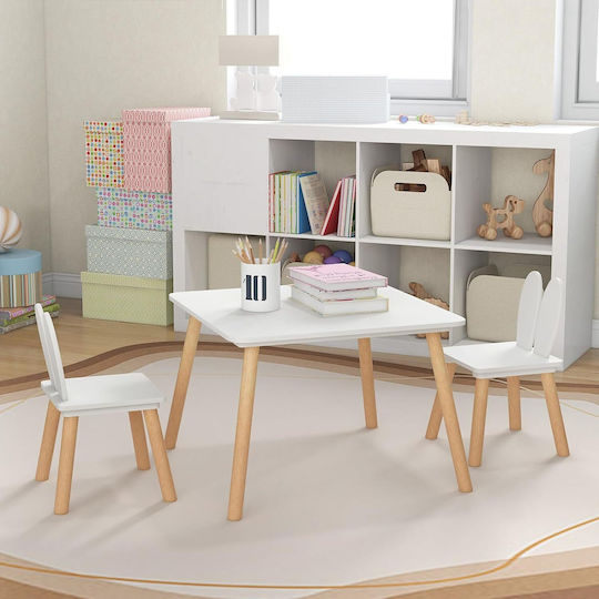 Ginger Home Kinder Tische mit Stühlen aus Hölzernes Weiß