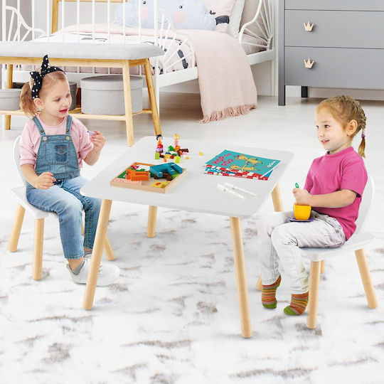 Ginger Home Kinder Tische mit Stühlen aus Hölzernes Weiß