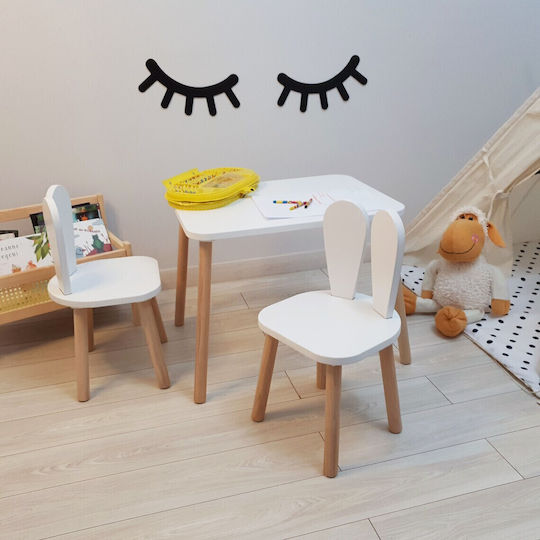 Ginger Home Kinder Tische mit Stühlen aus Hölzernes Weiß