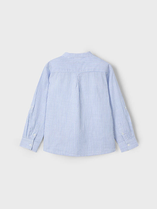 Mayoral Kids Striped Shirt Blue