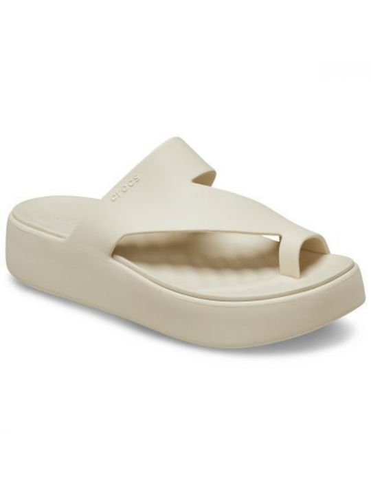 Crocs Women's Platform Sandals Beige