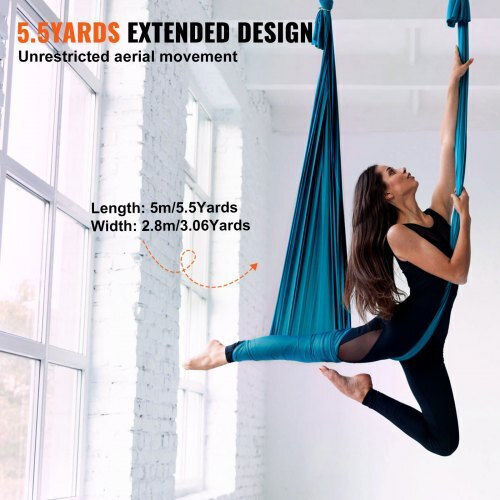 Vevor Aerial Yoga Hammock & Swing 5.46x2.8m Green
