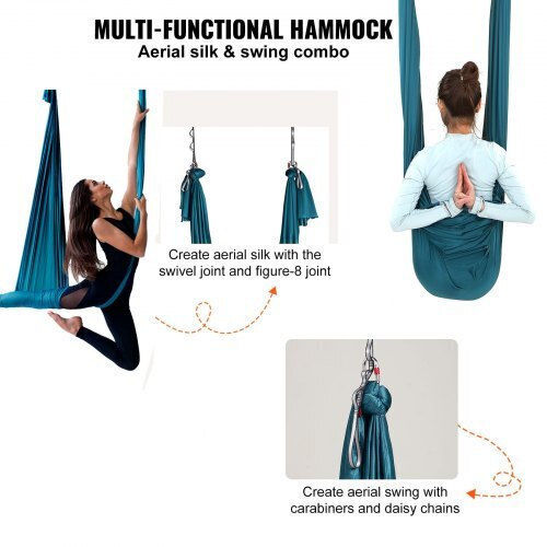 Vevor Aerial Yoga Hammock & Swing 5.46x2.8m Green