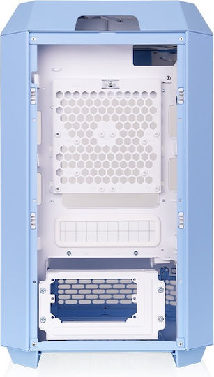 Thermaltake The Tower 250 Gaming Mini Tower Computer Case with Side Window and RGB Lighting Hydrangea Blue