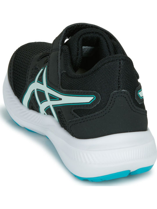 Jolt 4 Ps Kids Sports Shoes Running with Hoop & Loop Closure Black