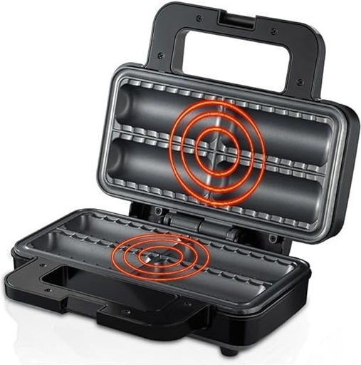 Aparat electric pentru 4 rulouri de cârnați sau plăcinte umplute simultan Raf R529 800 W Negru