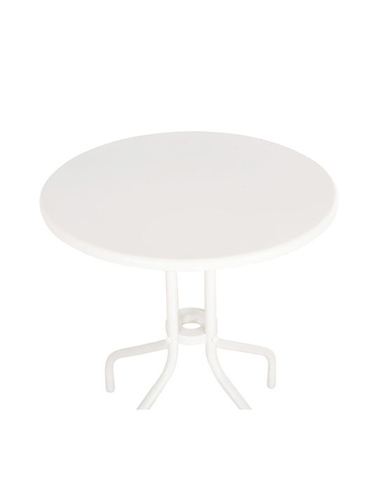 Metal Table For Small Outdoor Spaces Lino White 60x60x70cm