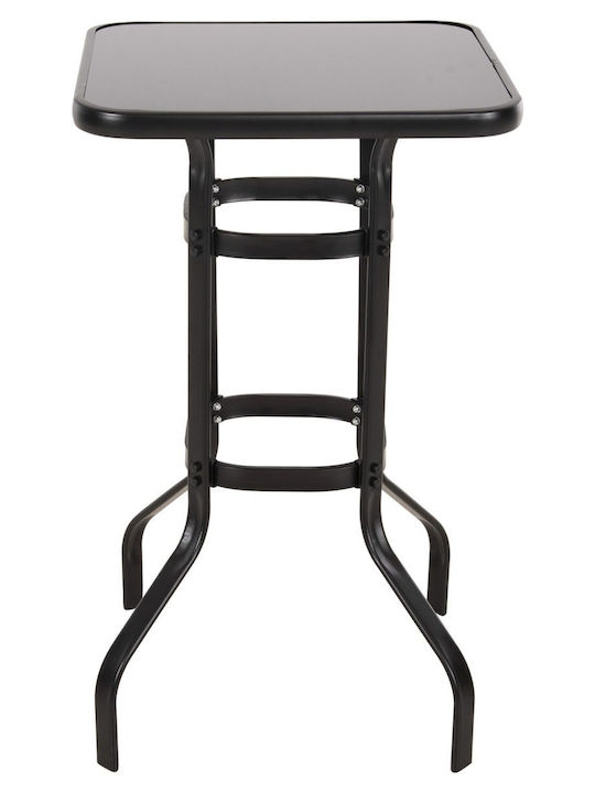 Figgy Outdoor Bar Metal Table Black Velvet-Black Metal 60x60xcm