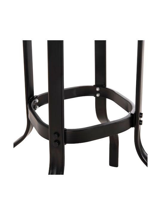 Figgy Outdoor Bar Free Standing Metal Table Black 60x60xcm