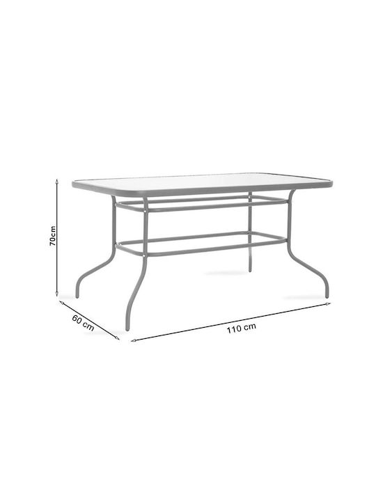 Tisch Stabil Carlos Gray 110x60x70cm