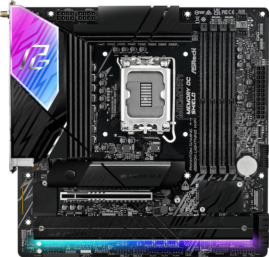 ASRock B860 Lightning WiFi Mainboard Micro ATX mit Intel 1851 Sockel