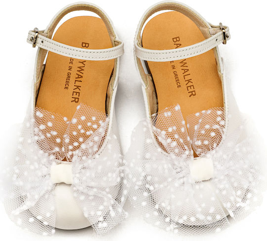 Babywalker White Baptism Leather Pumps