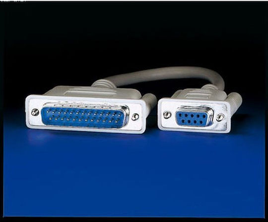 Roline Καλώδιο RS232 25-pin male σε RS232 9-pin female 3m (Modem Cable)