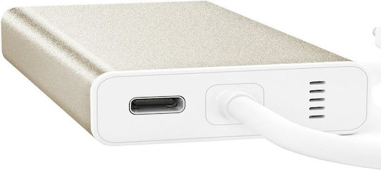 J5create USB-C Докинг станция с HDMI 4K PD Ethernet и свързване 2 монитора Златист (JCD381)