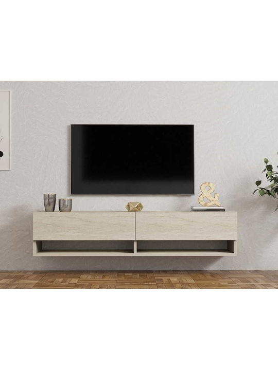 Έπιπλο Τηλεόρασης Arges Travertine Μ140xΠ29.6xΥ30cm