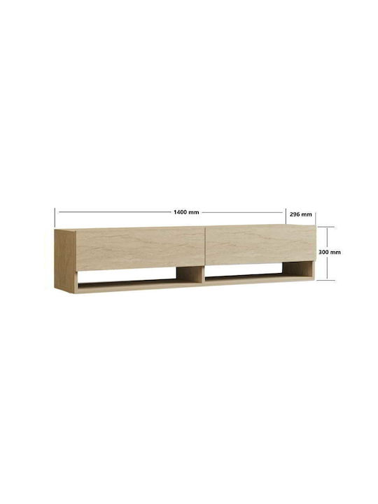 Έπιπλο Τηλεόρασης Arges Travertine Μ140xΠ29.6xΥ30cm