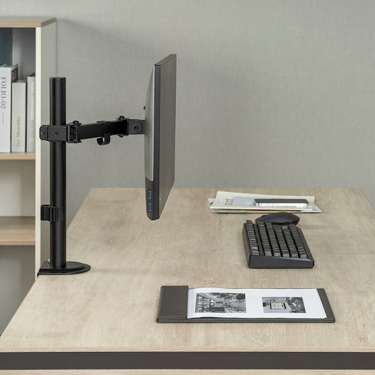 Maclean Energy MC-572N Stand Desk Mounted Monitor up to 32" with Arm