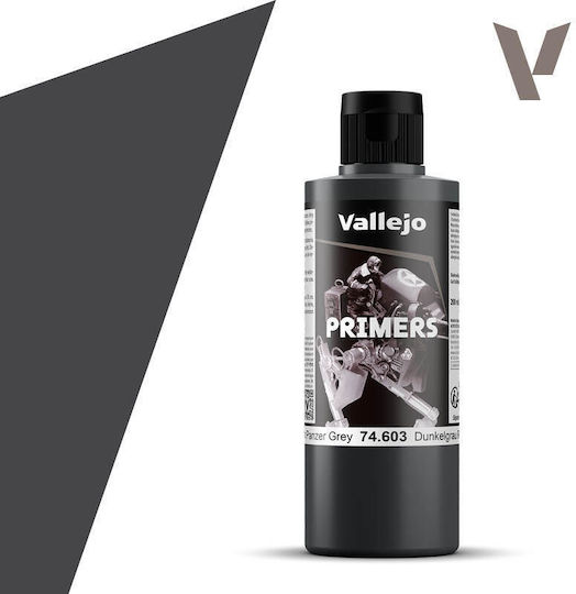 Surface Primer Acrylic-polyurethane Vallejo 200ml German Panzer Grey Ral7021