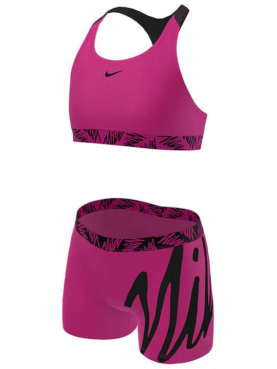 Nike Logo Kids Swimwear Swimwear Set Fuchsia