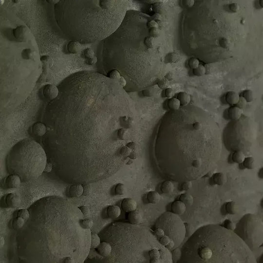 Декоративен релефен зелен панел MDF 60x6x60 см