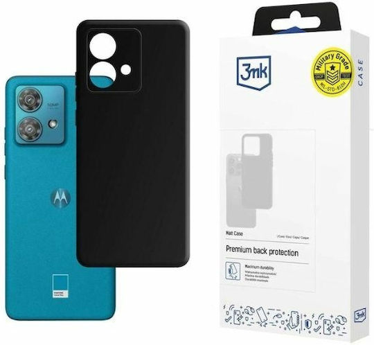 3MK Matt Back Cover Σιλικόνης 1.2mm Μαύρο (Motorola Edge 40 Neo)