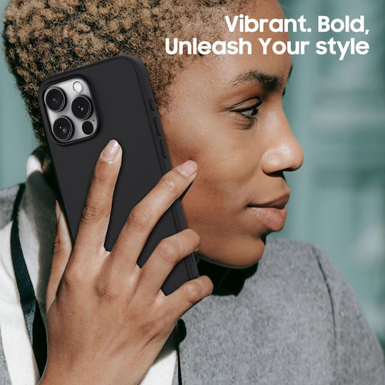 Tech-Protect Matte Back Cover Silicone Black (iPhone 16 Pro Max)