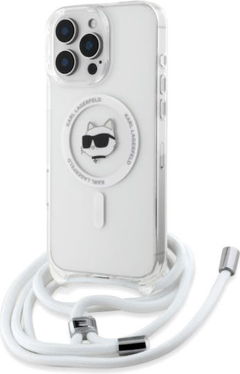 Karl Lagerfeld Iml Choupette Head & Cord Magsafe Back Cover Plastic with Strap Transparent (iPhone 16 Pro)