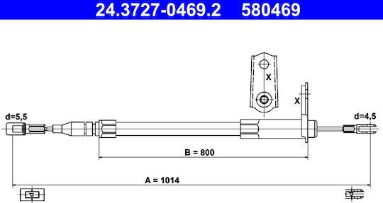 Handbremsseil Mercedes-Benz SL R129 ATE 24372704692