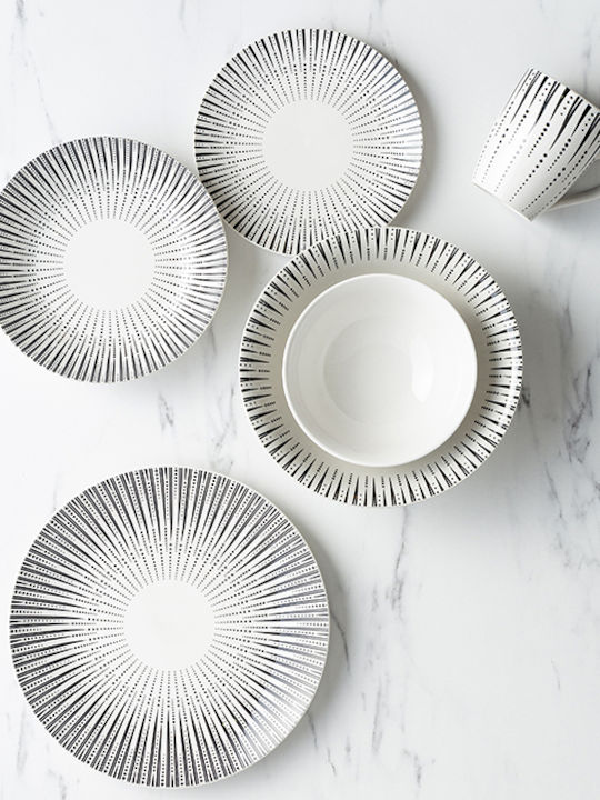 Nava Plate Desert made of Porcelain White with Diameter 19cm