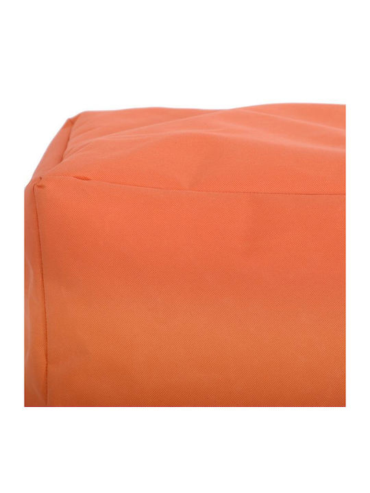Bean Bag Stool Waterproof Cube Orange Colour 40x40x40cm