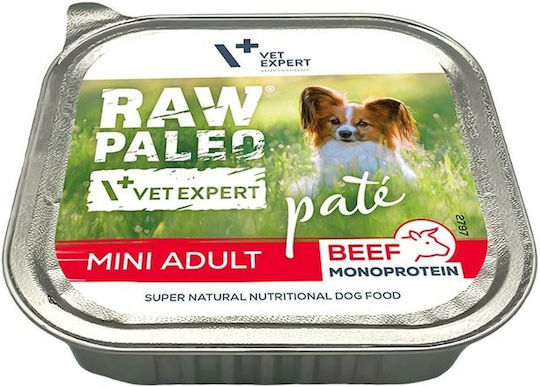 VetExpert Raw Paleo Wet Food Dogs in Trays with Beef Grain-Free & Gluten-Free 150gr