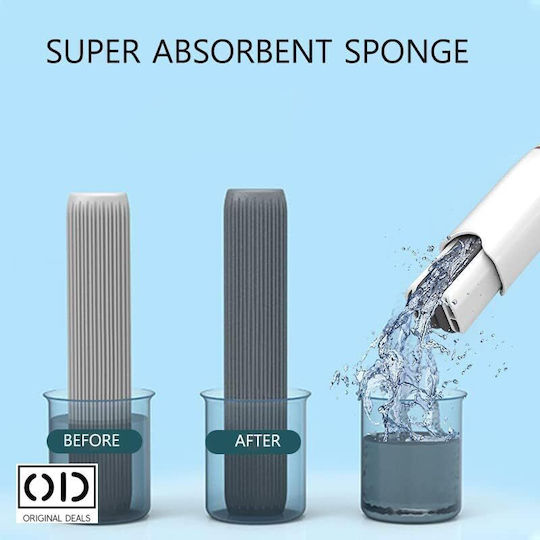 Hand Mop Automatic Liquid Self-stopping System Cleaning Windows Furniture Multisurfaces Removes Water Dust Hair Dirt 2 Sponges Included In Package Origin