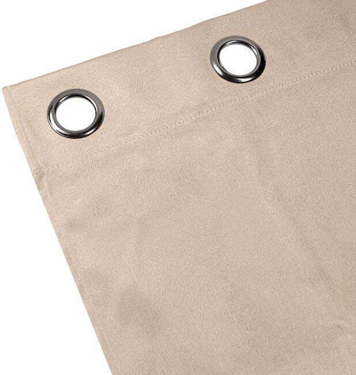 Κουρτίνα Συσκότισης με Τρουκς Γκρι 140x260εκ.